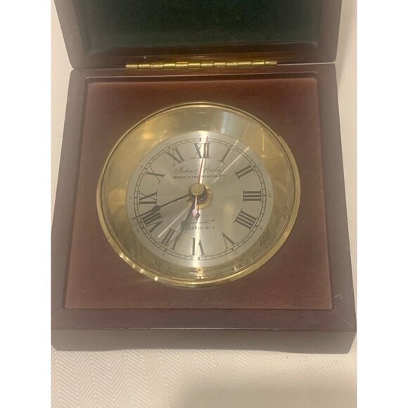 John Poole - England - Desk Clock  Wooden Box Tested - Picture 2 of 6